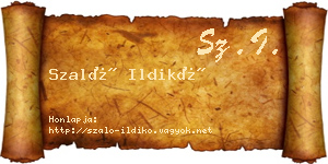 Szaló Ildikó névjegykártya